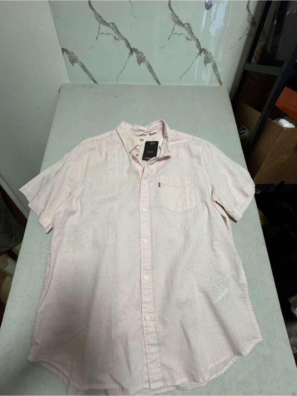 Levi's Light Pink Short-Sleeve Button-Down Shirt